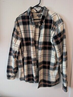 Eddie Bauer Classic Fit Mens Plaid Thick Heavy Weight Flannel Shirt